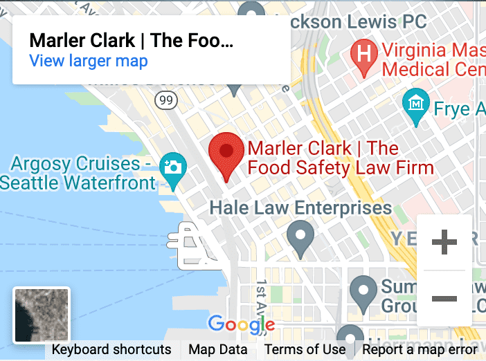 Marler Clark office on a map